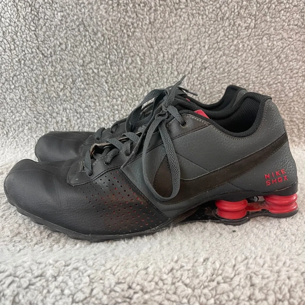 Nike Shox‎ Deliver Mens Size 10.5 Black Red Suede Athletic Shoes 317547-026